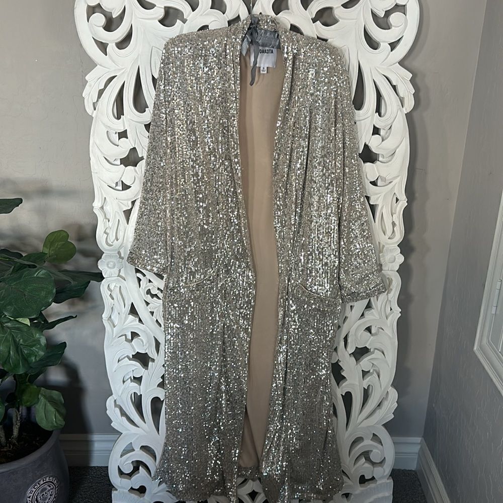 Silver Sequin Duster - Picture 9 of 10